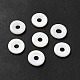 天然淡水シェルビーズ  ドーナツ/円盤  ホワイト  12x2.5mm  穴：3.5mm SHEL-G014-02C-1