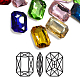Cabuchones de cristal de facetado rectángulo de rhinestone RGLA-A017-8x10mm-SM-1