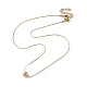 Ionenplattierung (IP) 304 Halskette mit rundem Kugelanhänger aus Edelstahl für Damen NJEW-D056-01A-01G-1