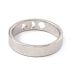 304 кольцо из нержавеющей стали с луной и звездой для женщин RJEW-A006-02P-2