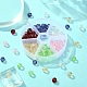 90pcs 6 couleurs de perles de verre transparentes à facettes GLAA-Q026-05-5