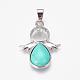 Dyed Synthetic Turquoise Pendants G-G651-A01-2