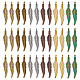 Sunnyclue 1 boîte de 120 breloques en plumes de style bohème en forme de feuille de bohème attrape-rêves en plumes en alliage coloré pour la fabrication de bijoux FIND-SC0003-75-1