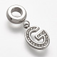 304 Stainless Steel European Dangle Charms STAS-F042-G-1