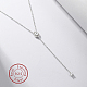 Rhodium Plated 925 Sterling Silver Lariat Necklace PK2144-2-2