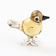 インテリアオーナメントパーツ  手作りランプワーク表示の装飾  鳥  モカシン  25x15x22mm LAMP-J084-61-3