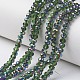 Electroplate Transparent Glass Beads Strands X-EGLA-A034-T8mm-Q04-1