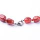 Natural Agate Graduated Beads Necklaces NIEW-F118-C12-3