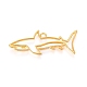 合金空枠ペンダント  UVレジンDIY用  エポキシ樹脂  プレスジュエリー  サメの形状  ゴールドカラー  19x47.5x2mm  穴：2.5mm PALLOY-E564-50G-2