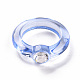 透明アクリル指輪  ミックスカラー  usサイズ7 1/2(17.7mm) X-RJEW-T010-07-5