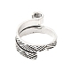 Alloy Wrapped Cuff Ring RJEW-G286-01AS-4