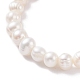 Pulsera elástica de perlas naturales con cuentas heishi BJEW-TA00061-4