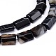 Natural Striped Agate/Banded Agate Rectangle Bead Strands G-M207-04-3
