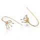 Brass Earring Hooks KK-N231-06-NF-3