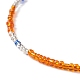 Glass Seed Beaded Necklace for Women NJEW-JN03935-4