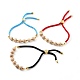 Lune naturelle et étoiles xingyue bodhi perles bracelets coulissants en cordon de nylon BJEW-JB06338-1