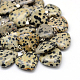 Coeur dalmatien naturel pendentifs jaspe G-Q438-04-1