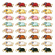 48 Stück 8-Farben-Legierungs-Emaille-Elefant-Verbindungsanhänger ENAM-TA0001-80G-1