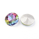 Apuntado hacia atrás & dorso plateado Diamante de imitación de cristal Cabujones RGLA-J012-8mm-001VO-2