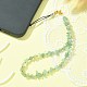 Natural Green Aventurine Chip & CCB Plastic Round Beaded Mobile Straps HJEW-FZ00004-2