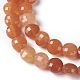 Chapelets de perles en aventurine rouge naturelle G-L493-32A-2