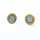 Brass Magnetic Clasps with Loops X-PALLOY-MC043-2G-2