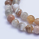 Chapelets de perles en agate naturelle du Botswana G-L478-42-8mm-2