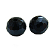 6mm Black Faceted Round Glass Spacer Beads X-GS073-32-1