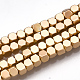 Electroplate Non-magnetic Synthetic Hematite Beads Strands G-T061-186-2