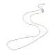 Brass Curb Chains Necklace for Men Women NJEW-G029-01P-2