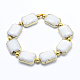 Chapelets de perles en verre opaques EGLA-I005-13x18mm-14G-2