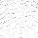 パンダホール280g0.78インチの正方形のガラス鏡タイル家の装飾工芸品のアクセサリー作りのためのミニガラス装飾モザイクタイル  透明 GLAA-PH0007-90-4