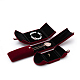 OLYCRAFT 3pcs Velvet Jewelry Box Set Darkred Ring Necklace Bracelet Display Boxes VBOX-OC0001-01-1
