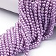 Umweltfreundliche runde Perlenstränge aus gefärbtem Glasperlen HY-A002-4mm-RB056-4
