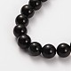 Natural Gemstone Obsidian Round Beads Strands G-O030-14mm-08-2
