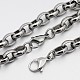 304 Stainless Steel Cross Rolo Chain Jewelry Sets SJEW-A077-02P-3