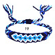 Adjustable Cotton Braided Cord Bracelets BJEW-E341-51S-1