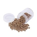 Granos de semillas de vidrio opaco, cuentas en forma de lágrima con flecos, vara de oro, 4~5x3mm, agujero: 1 mm