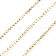 Flache Kugelketten aus Messing mit runden Perlen CHC-M025-53G