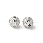 Латунные микро проложить кубического циркония бусы KK-U067-06P-02