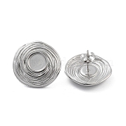 Серьги-гвоздики из нержавеющей стали 304 EJEW-P258-43P