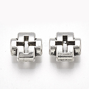 Сплавочные овальные бусины тибетского стиля  TIBE-31215-048AS-RS