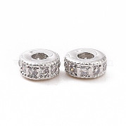 Латунные микро проложить кубического циркония бусы KK-A181-VF432-1