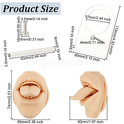 Display del corpo del modello flessibile in silicone morbido con supporti in acrilico&nbsp;ODIS-WH0026-06A