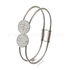 201 bracelets en acier inoxydable pour femmes&nbsp;BJEW-R014-02P
