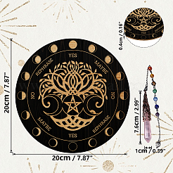 Ahademaker 1pc pendentif pendule de radiesthésie en quartz rose naturel&nbsp;DIY-GA0003-53D