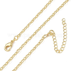 Colliers à maillons ovales texturés en laiton de 3 mm pour femmes&nbsp;KK-CBA2293-13G