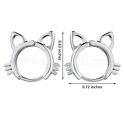 Damen Katze Messing Brisuren Ohrringe&nbsp;JE965A