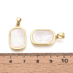 Pendentifs en coquille blanche naturelle&nbsp;KK-T073-64B
