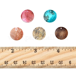 56 Stück 5 Farben sprühlackierte natürliche Akoya-Muschel-Anhänger&nbsp;SHEL-FS0001-09